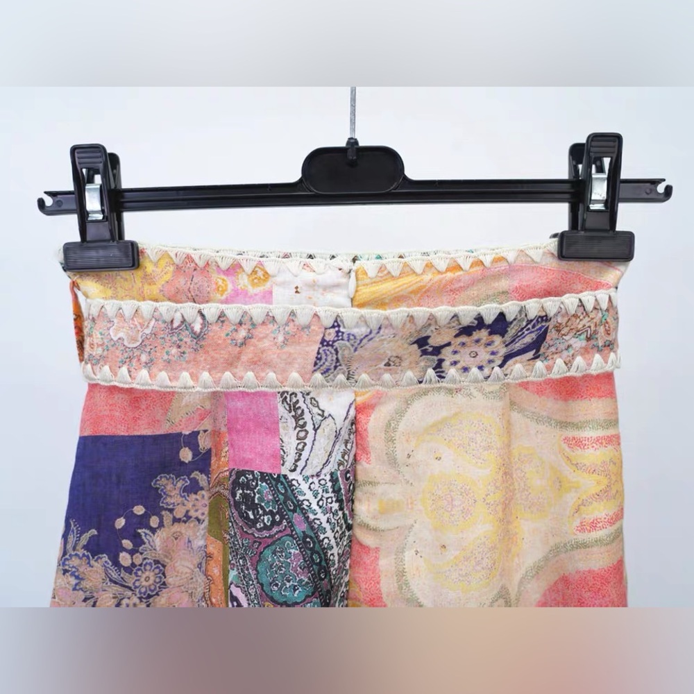 Zimmermann Anneke Patch Printed Tassel Embellished Shorts with Belt NWOT - Picture 10 of 13